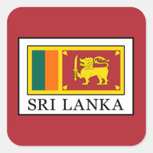 Sri Lanka Quadratischer Aufkleber