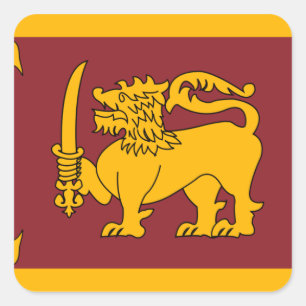 Sri lanka quadratischer aufkleber