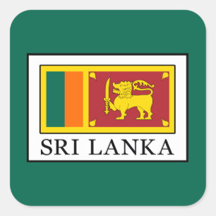 Sri Lanka Quadratischer Aufkleber