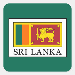 Sri Lanka Quadratischer Aufkleber