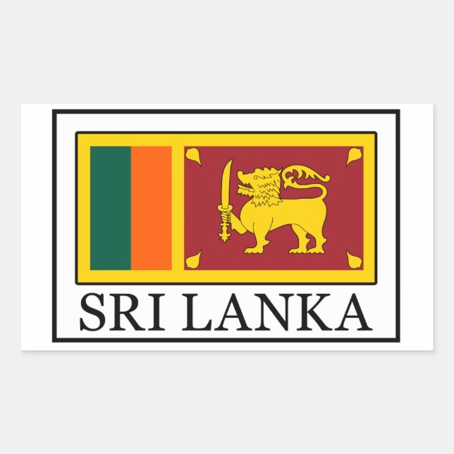 Sri Lanka Rechteckiger Aufkleber (Vorderseite)