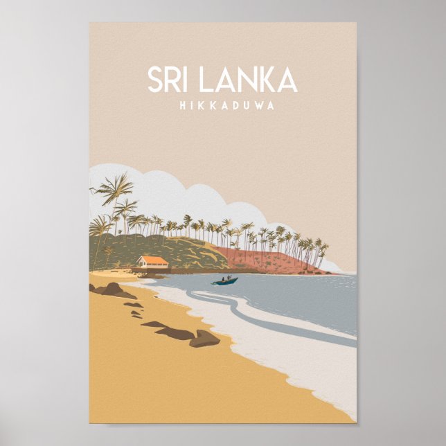 Sri lanka Reiseposter Hikkaduwa Poster (Vorne)