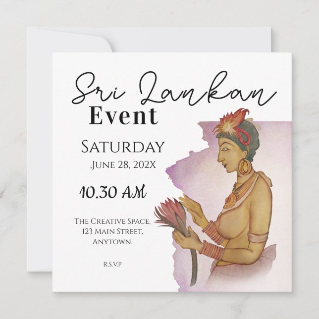 Sri Lanka Sigiri Bilder Save The Date (Vorderseite)