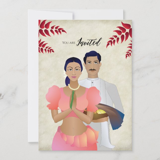 Sri Lanka Sinhala Neues Jahr Einladung (Vorderseite)