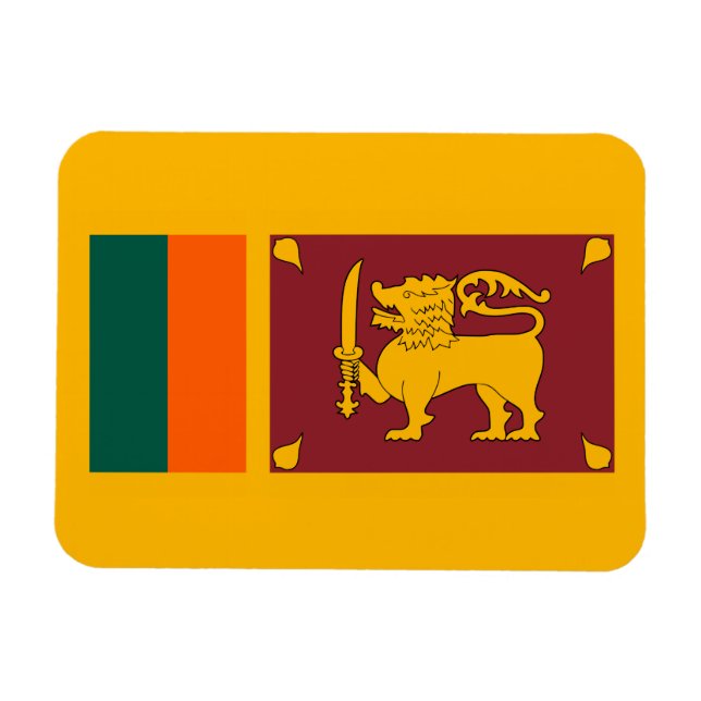 Sri Lanka - sri-lankische Flagge Magnet (Horizontal)