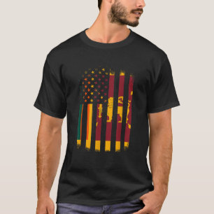 Sri Lanka und die USA Flagge Sri Lankas T-Shirt