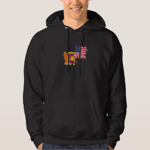 Sri Lanka USA Sri Lankisch Amerikanische Flagge Hoodie
