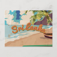 Sri Lanka Vintag Vacation Poster