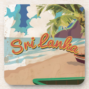 Sri Lanka Vintag Vacation Poster Untersetzer