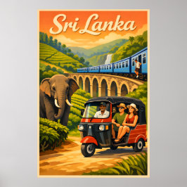 Sri Lanka Vintage-Reisewerbeposter Poster