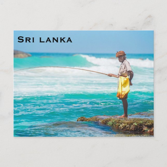 Sri lanka Vintage Travel Tourismus Postkarte (Vorderseite)