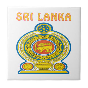 SRI LANKA Wappen Fliese