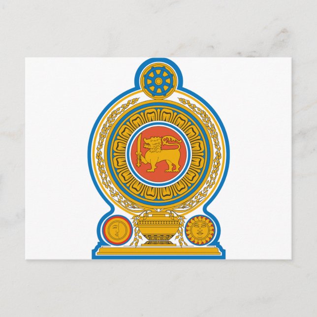 Sri Lanka-Wappen Postkarte (Vorderseite)