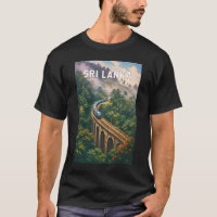 Sri Lanka Zug Illustration Reise Kunst Vintage