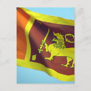 Sri-lankan-Flagge Postkarte