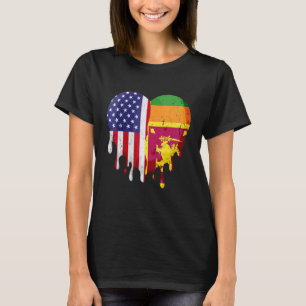 Sri Lankanischer amerikanischer Patriot aufgewachs T-Shirt