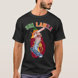 Sri Lankas Lion Cricket Fans_ Sri Lanka Batsman T- T-Shirt