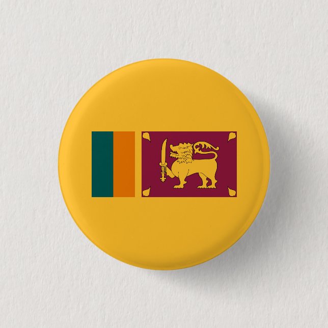 Sri Lankische Flagge, Flagge Sri Lankas Button (Vorderseite)