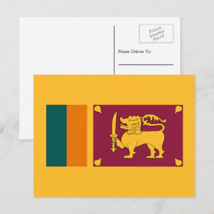 Sri Lankische Flagge, Flagge Sri Lankas Postkarte