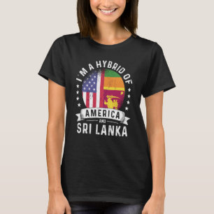 Sri-Lankischer amerikanischer Patriot gewachsener T-Shirt