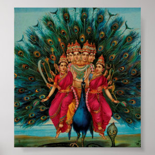 Sri Shanmukaha Subramania Swami von Raja Ravi Varm Poster