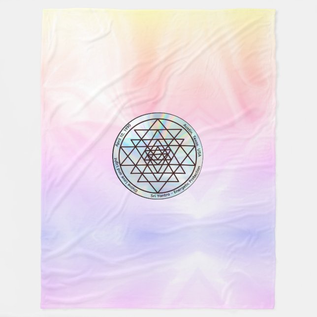 Sri Yantra – Anpassbares Schutzamulett Fleecedecke (Vorderseite)