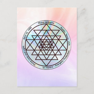 Sri Yantra – Anpassbares Schutzamulett Postkarte