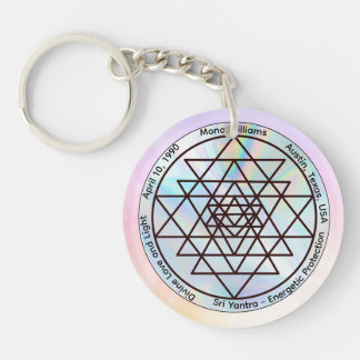 Sri Yantra – Anpassbares Schutzamulett Schlüsselanhänger