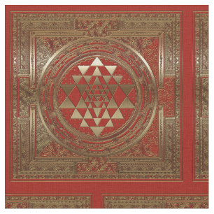 Sri Yantra - Baumwollgewebe Stoff