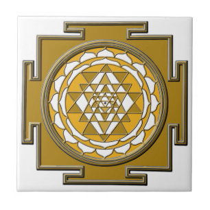 Sri Yantra Bronze Fliese