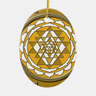 Sri Yantra Bronze Keramik Ornament