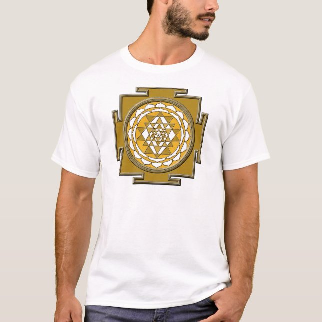 Sri Yantra Bronze T-Shirt (Vorderseite)