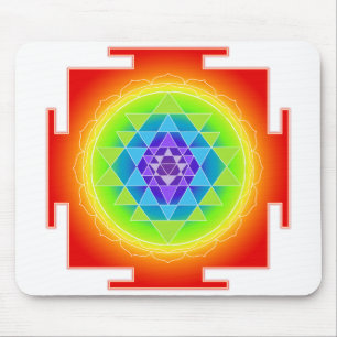 Sri Yantra/Chakra/Regenbogen Mousepad