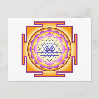 Sri Yantra Chakra Shiva Shakti Navayoni Goddess  Postkarte