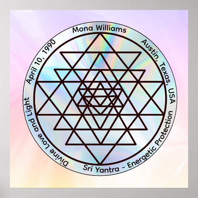Sri Yantra – Customizable Protection Talisman Poster (Vorne)