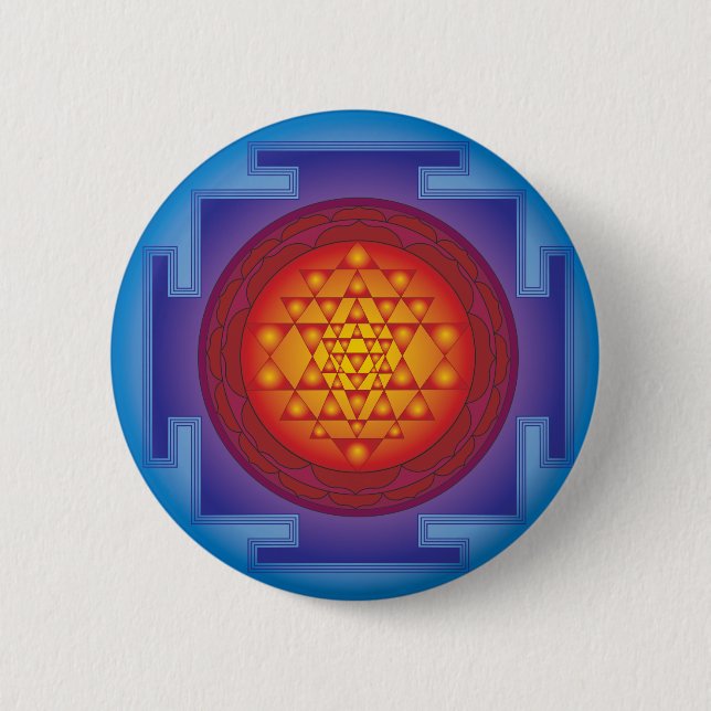 SRI YANTRA - FLAMME BUTTON (Vorderseite)