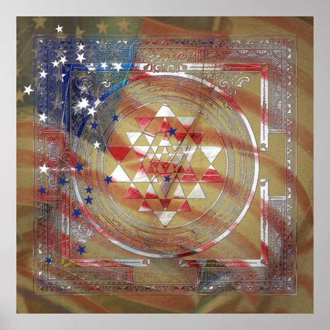 Sri Yantra für Amerika - Poster (Vorne)