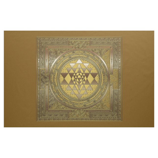 Sri Yantra Gold - Gewebe Stoff (Yard (91,4 cm))