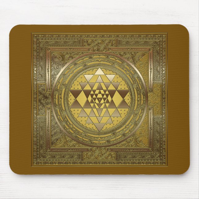 Sri Yantra Gold - Maus-Pad Mousepad (Vorne)