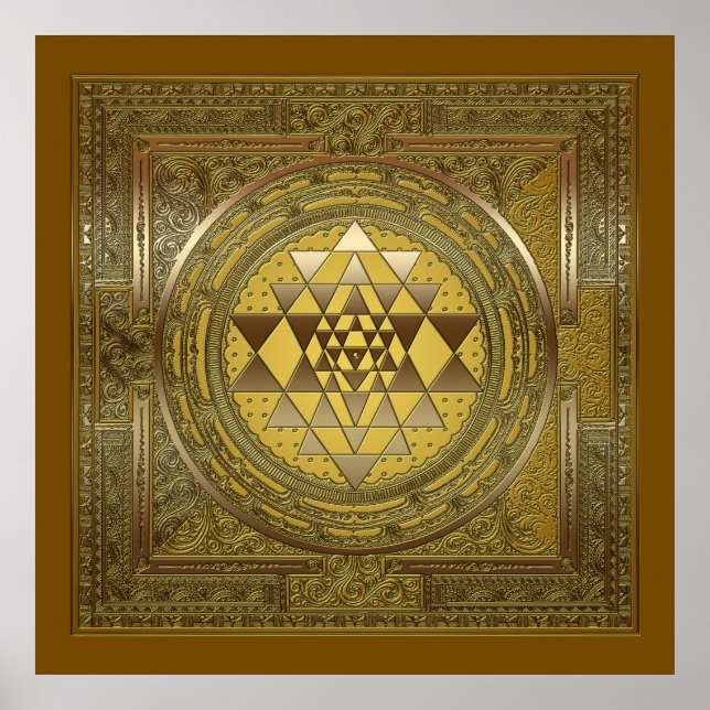 Sri Yantra Gold - Poster (Vorne)