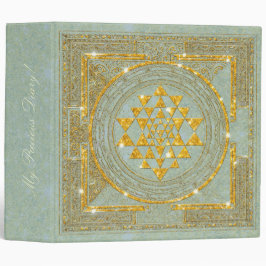 Sri Yantra Golden Glitzer - Binder 5,1 Cm Ordner