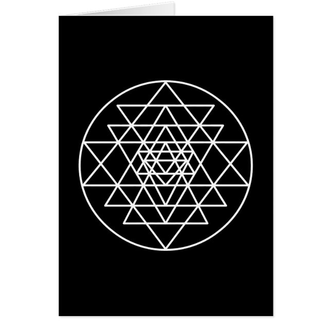 Sri Yantra Grußkarte (Vorne)