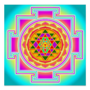 Sri Yantra Heilige Geometrie Poster