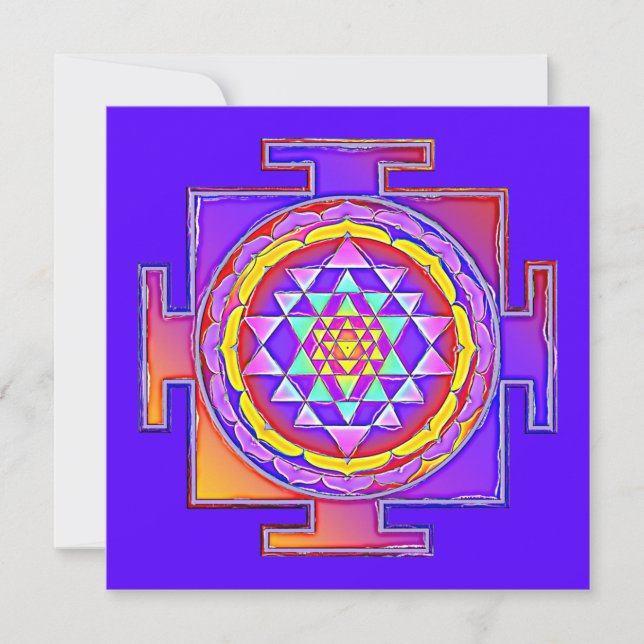 Sri Yantra - Hinduismus Symbol Design 1 (Vorderseite)