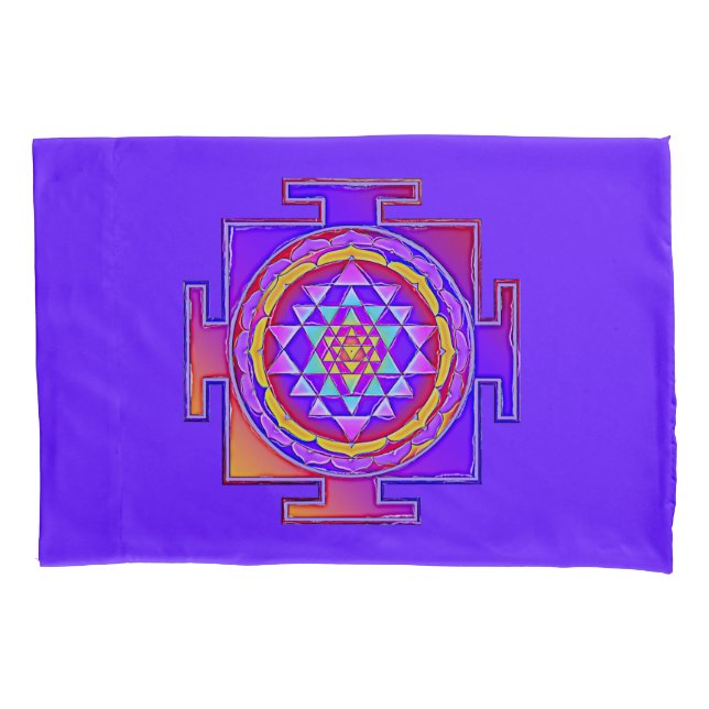 Sri Yantra - Hinduismus Symbol Design 1 Kissenbezug (Vorderseite)