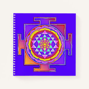 Sri Yantra - Hinduismus Symbol Design 1 Notizbuch