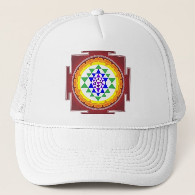 Sri Yantra Hut! Truckerkappe (Vorderseite)