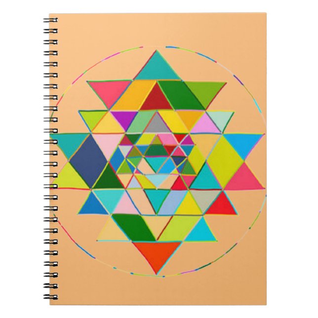 Sri Yantra Journal Notizblock (Vorderseite)
