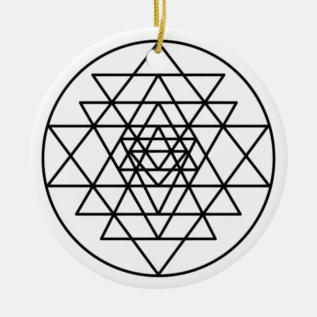Sri Yantra Keramik Ornament (Vorne)