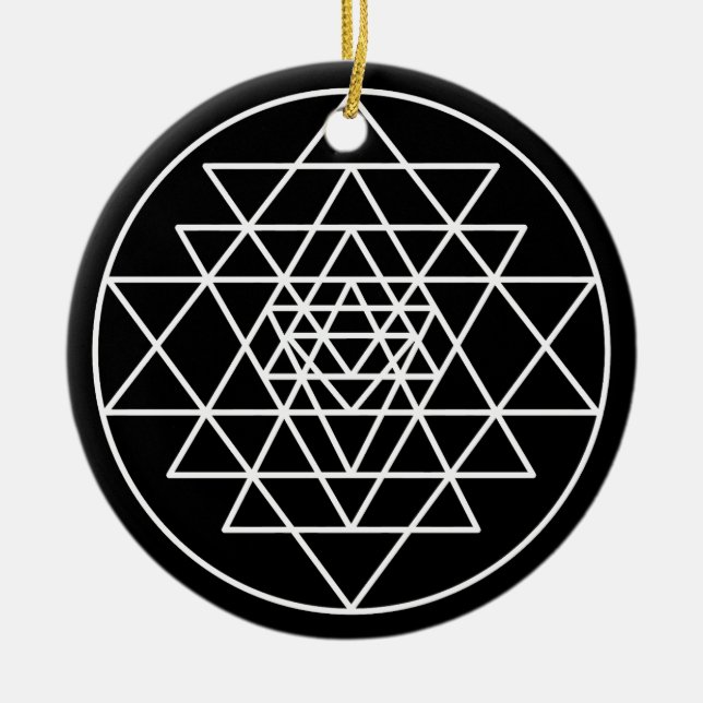 Sri Yantra Keramik Ornament (Vorne)